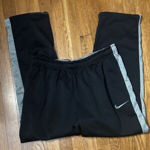 Nike Black Joggers with Gray Side Panels